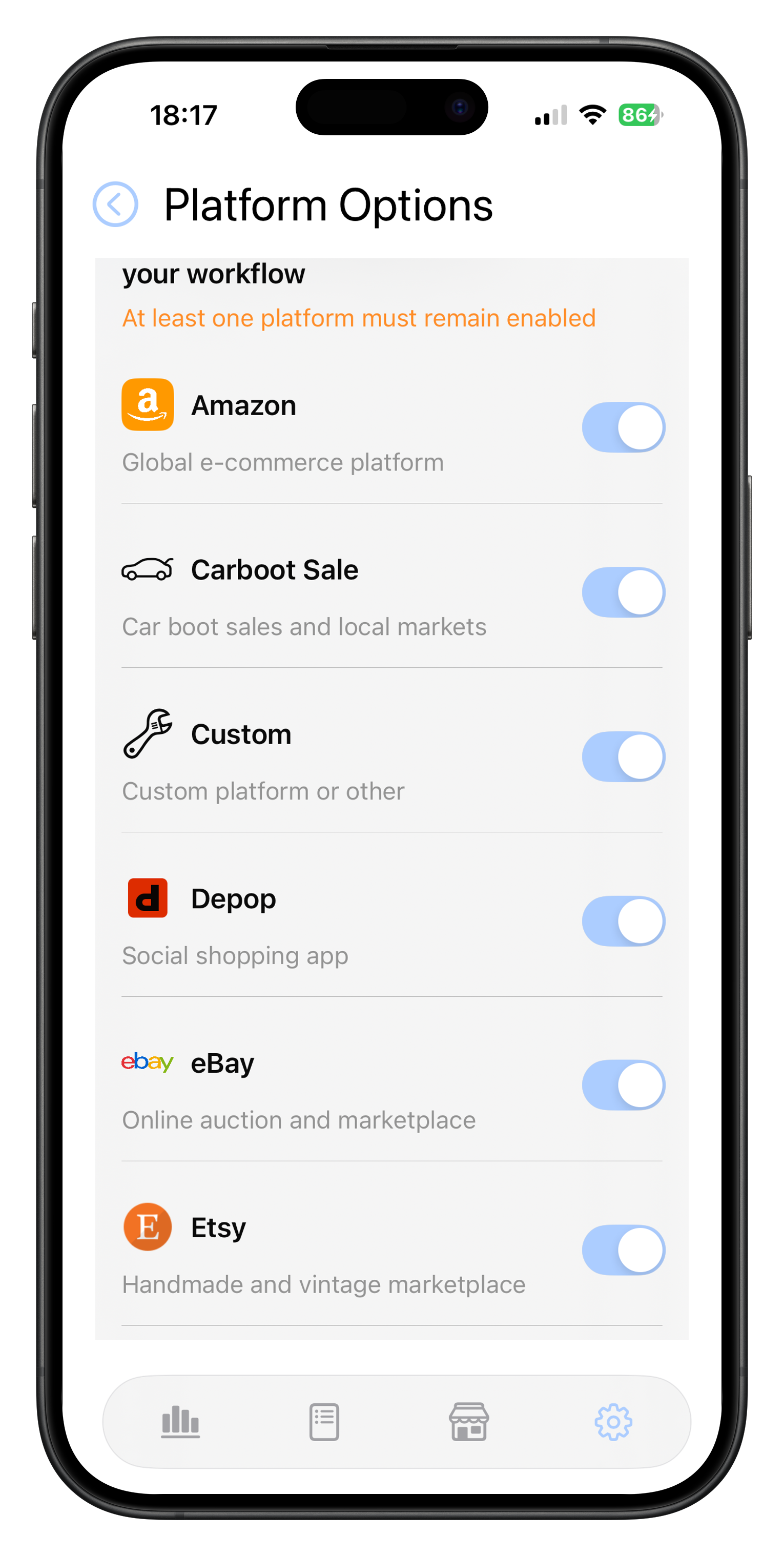 Platform Settings